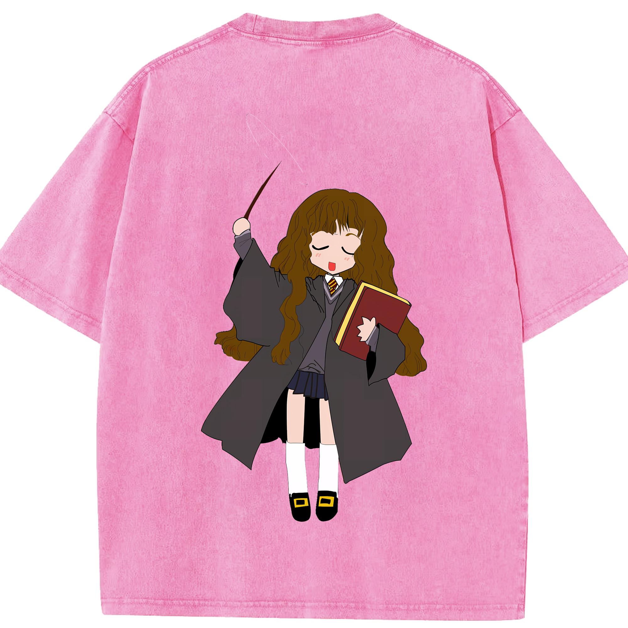 （画像用） Harry Potter ハリー・ポッターシリーズ 綿100% ヴィンテージ風 半袖Tシャツ（背面プリント）